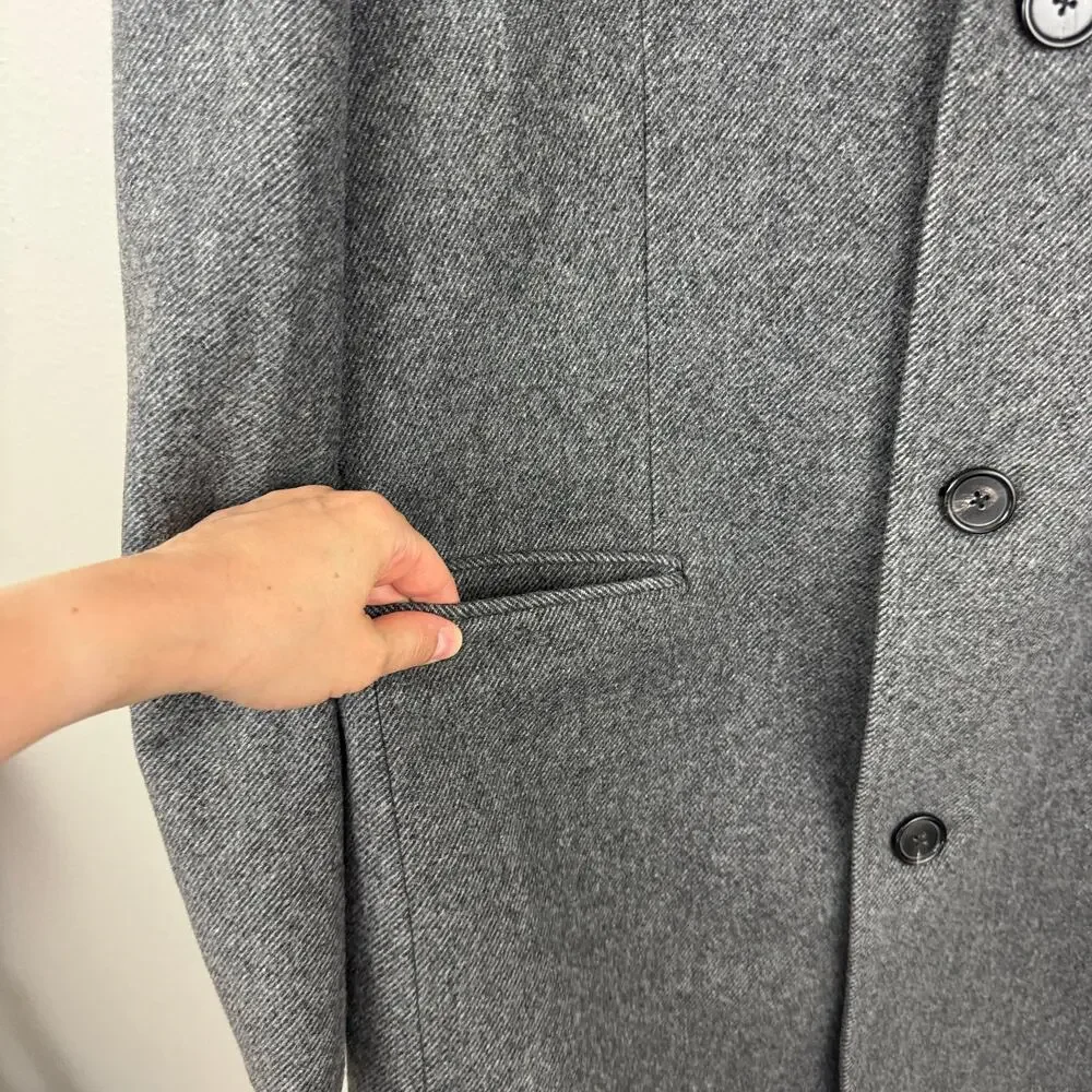J. Crew Gray Wool & Cashmere Top Coat